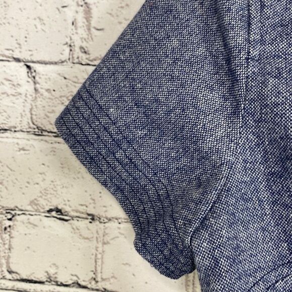 Banana Republic Stitch Detail Short Sleeve Wool Blend Sheath Dress Chambray Size - Picture 9 of 16